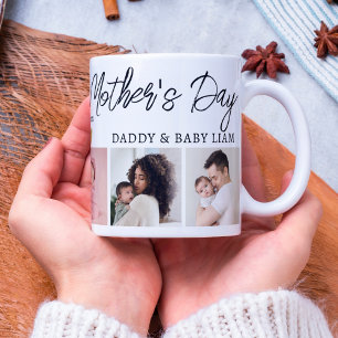 Happy First Mother's Day Mama Baby 5 Foto Collage Kaffeetasse