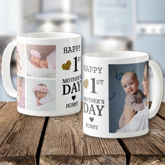 Happy First Mother's Day Mummy 5 Photo Collage  Kaffeetasse