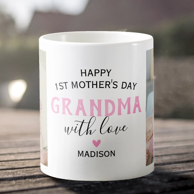 Happy First Mother's Day Oma Foto Kaffeetasse (Von Creator hochgeladen)