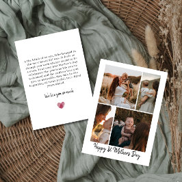 Happy First Mothers Day Photo Collage Card for Mom Feiertagskarte