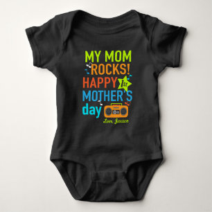 Happy First Mother's Day Shirt Boys Meine Mama Roc