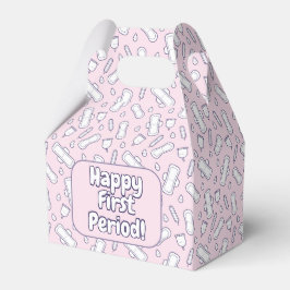 Happy First Period Party Niedlich Pink Tampon Pad Geschenkschachtel