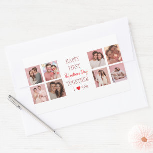 Happy First Valentine's Day Together Aufkleber Fot