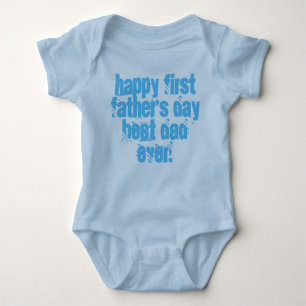 Happy First Vatertag Bester Vater je Typografie Baby Strampler