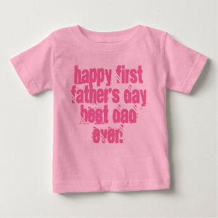 Happy First Vatertag Bester Vater je Typografie Baby T-shirt