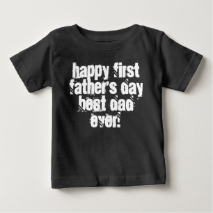 Happy First Vatertag Bester Vater je Typografie Baby T-shirt