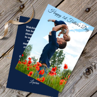 Happy First Vatertag Custom Foto aus der Ehefrau