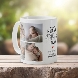 Happy First Vatertag' Foto Collage Keepake Kaffeetasse