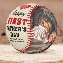 Happy First Vatertag Rotes Herz 2 Foto Baseball