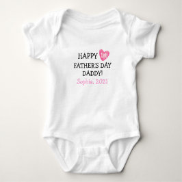 Happy First Vathers Day Baby Outfit Baby Strampler