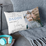 Happy First Vathers Day | Foto Lumbar Kissen<br><div class="desc">Leckerei, dass der Vater in Ihrem Leben etwas wirklich Besonderes zu diesem Vatertag. Unser modernes Kissen erlaubt es Ihnen, es mit den Worten "Happy First Vthers Day", "World's best DADDY" und Ihrem Lieblings-Foto zu gestalten. Damit ist es ein ideales Geschenk für neue Väter, erstmalige Väter, Hundedads, Bonusdads, Stiefeldads und Großdads....</div>
