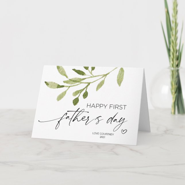 Happy First Vathers Day - Geschenke für Husband vo Karte (Vorderseite)