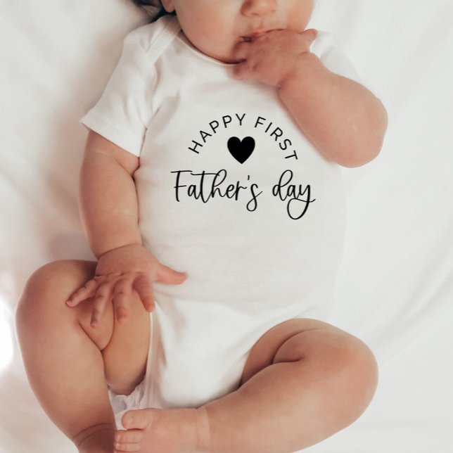 Happy First Vathers Day Heart - Baby Strampler (Von Creator hochgeladen)