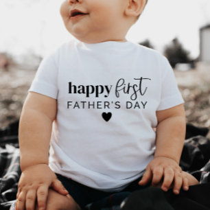 Happy First Vathers Day Heart - Baby T - Shirt