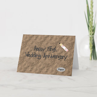 Happy First Wedding Jubiläum Karte