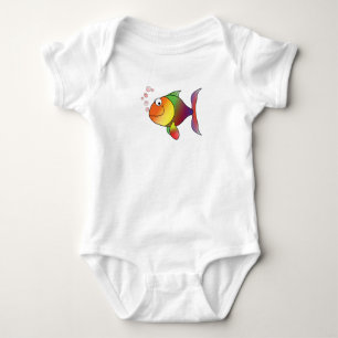 Happy Fish Baby T-Shirt Strampler