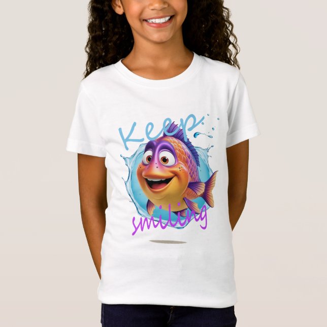 Happy Fish Kids' T - Shirt (Vorderseite)