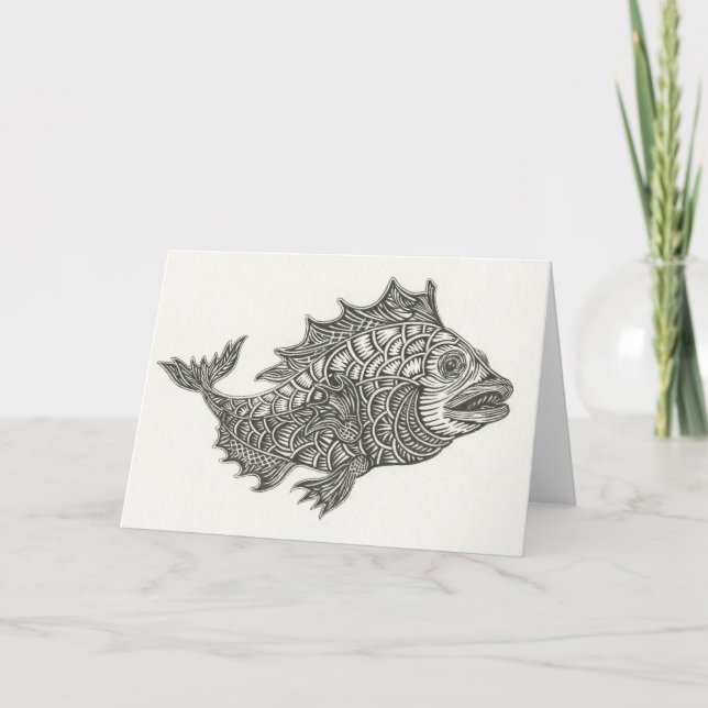 Happy Fish Notecard Karte (Vorderseite)