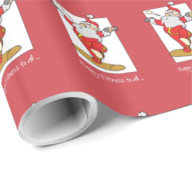 Happy Fitness Übung Weihnachten mit dem Weihnachts Geschenkpapier (Rolleneckpunkt)