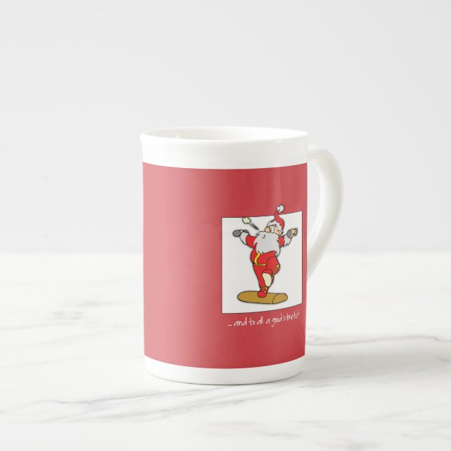 Happy Fitness Übung Weihnachten mit dem Weihnachts Prozellantasse (Vorderseite Rechts)