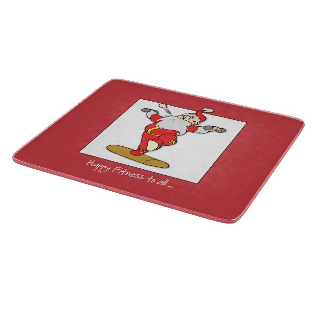 Happy Fitness Übung Weihnachten mit dem Weihnachts Schneidebrett (Ecke)