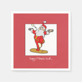 Happy Fitness Übung Weihnachten mit dem Weihnachts Serviette