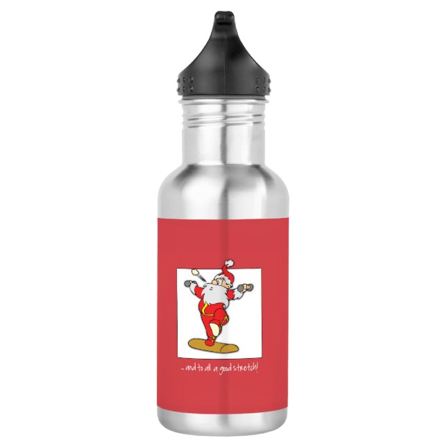 Happy Fitness Übung Weihnachten mit dem Weihnachts Trinkflasche (Rechts)