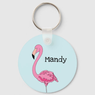 Happy Flamingo Personalisiert Schlüsselanhänger