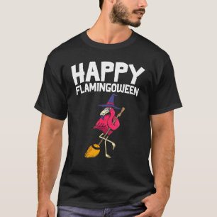 Happy Flamingoween Beängstigend Witch Flamingo Fun T-Shirt