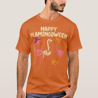 Happy Flamingoween Hexch Pumpkin Mummy Flamingo Ha T-Shirt