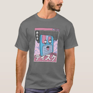 Happy Floppy Disc Digital Japan Style Otaku Anime T-Shirt