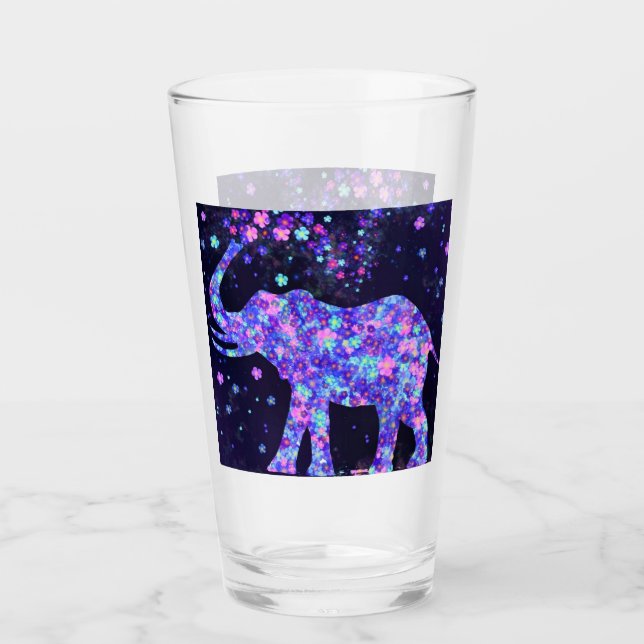 Happy Flowers Elephant Glass Glas (Vorderseite)