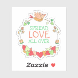 Happy Flying Bird-Spread-Liebe über Niedliche Stic Aufkleber