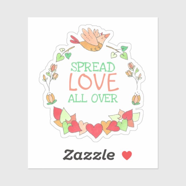 Happy Flying Bird-Spread-Liebe über Niedliche Stic Aufkleber (Blatt)