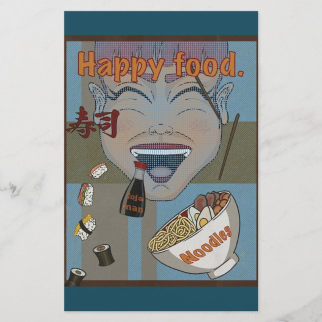 Happy Food Briefpapier (Vorderseite)