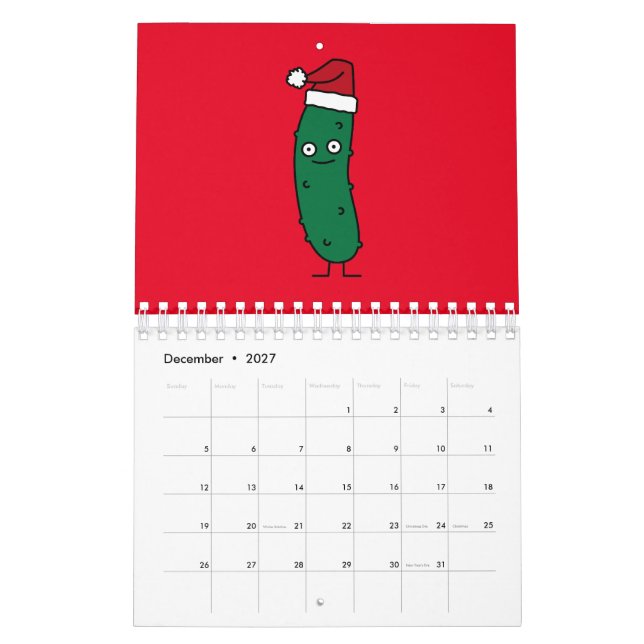 Happy Foods Design Niedlich Adorable lustige Leben Kalender (Dez 2027)