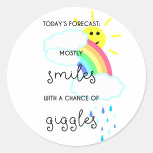 Happy Forecast Runder Aufkleber