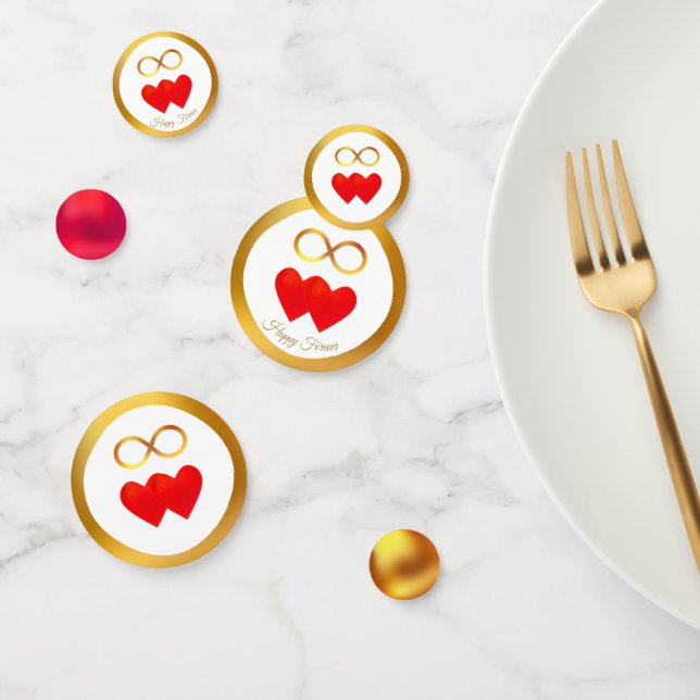 Happy Forever Wedding Jubiläum Konfetti (Gruppe)