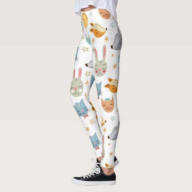 Happy Forrest Animals Muster Leggings (Links)