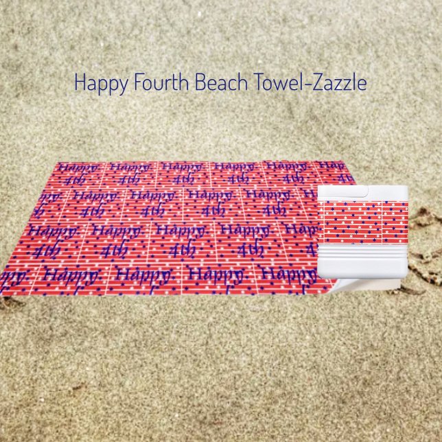 Happy Fourth Strandtuch (Von Creator hochgeladen)