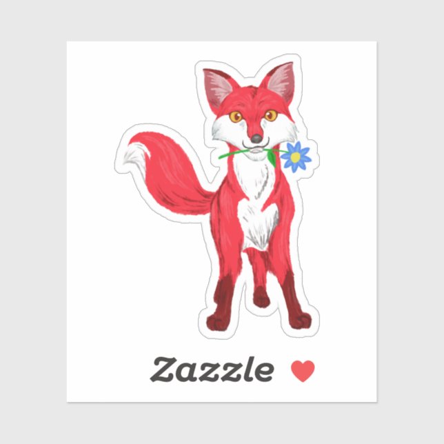 Happy Fox Aufkleber (Blatt)