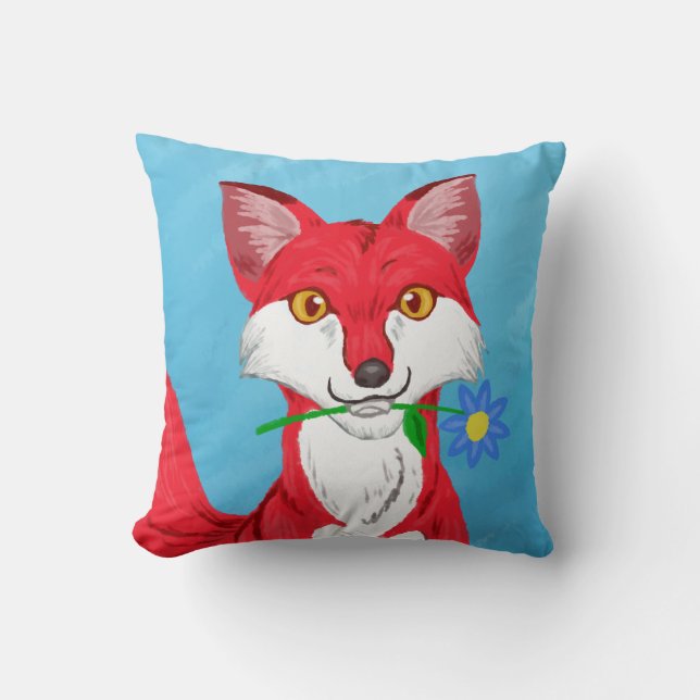 Happy Fox Kissen (Vorderseite)