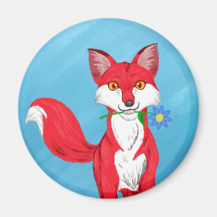 Happy Fox Magnet
