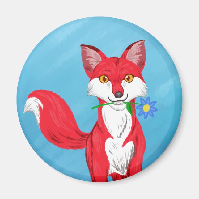 Happy Fox Magnet (Vorne)