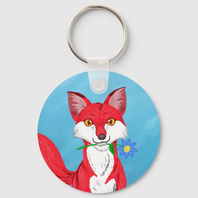 Happy Fox Schlüsselanhänger (Vorderseite)