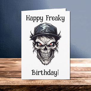 Happy Freaky Birthday Zombie Charakter Karte