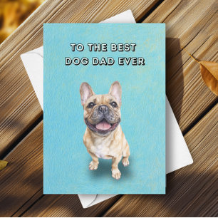 Happy French Bulldog Best Dog Vater Vatertag Karte