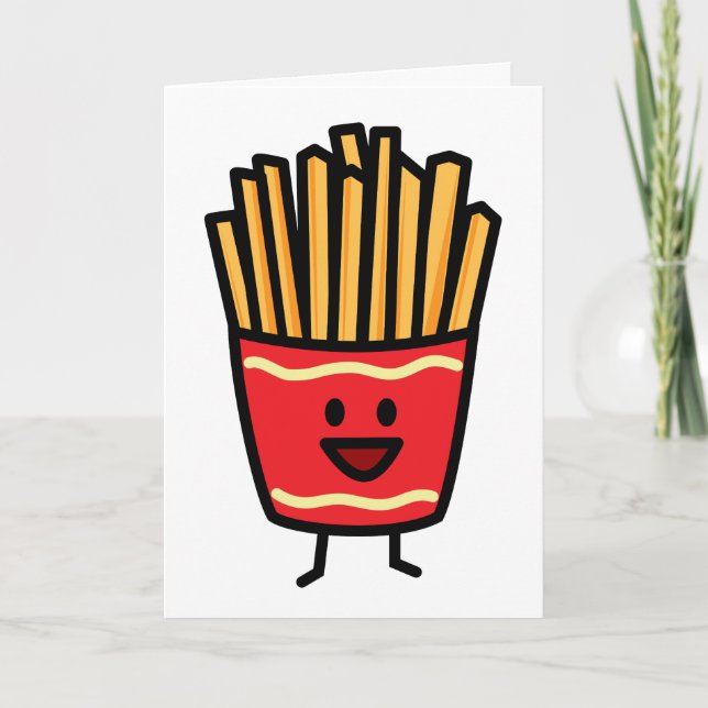 Happy French Fries Dankeskarte (Vorderseite)