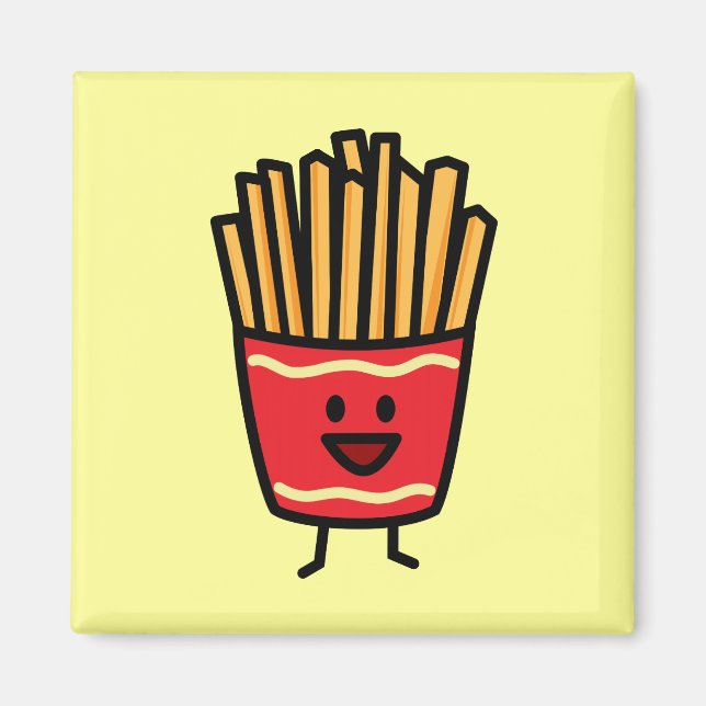 Happy French Fries Magnet (Vorne)