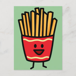 Happy French Fries Postkarte